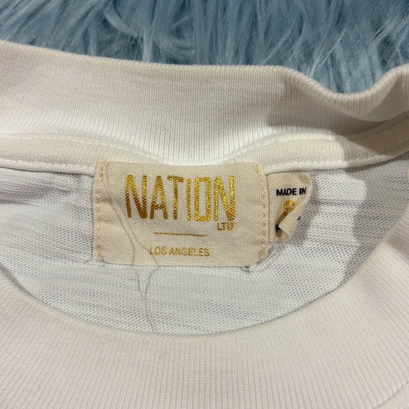 Nation Ltd Savannah flutter sleeve white top - Picture 4 of 10